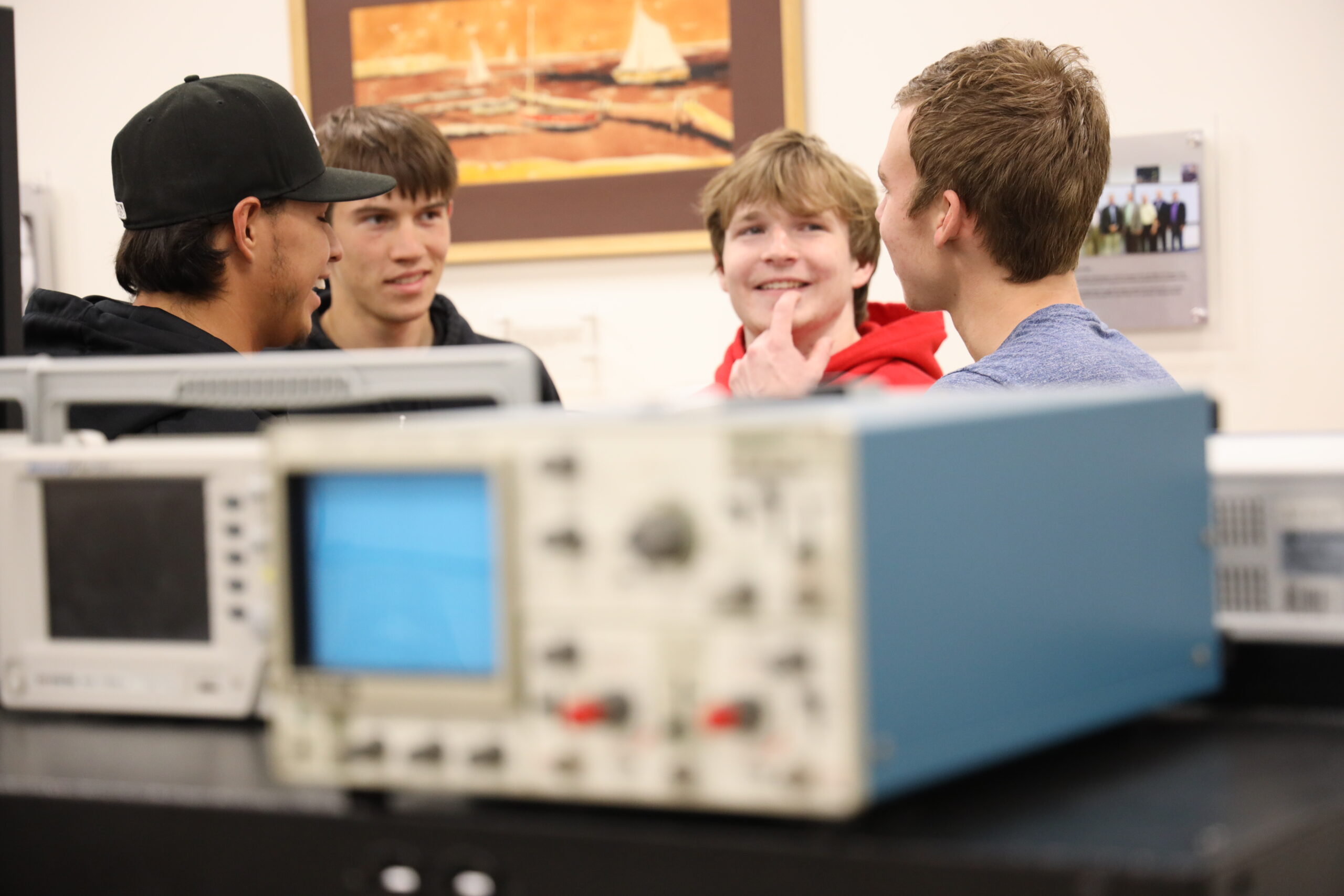 Students in physics lab