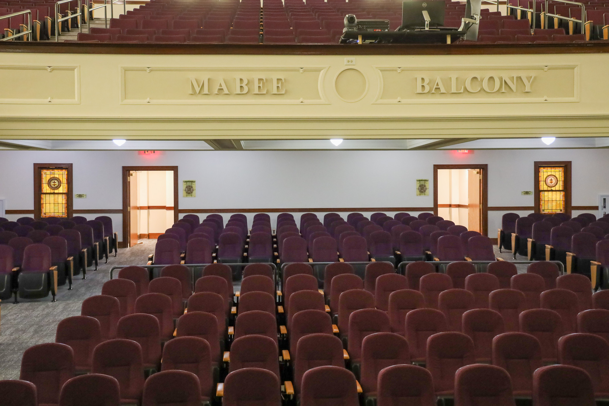 View of Mabee balcony from the floor