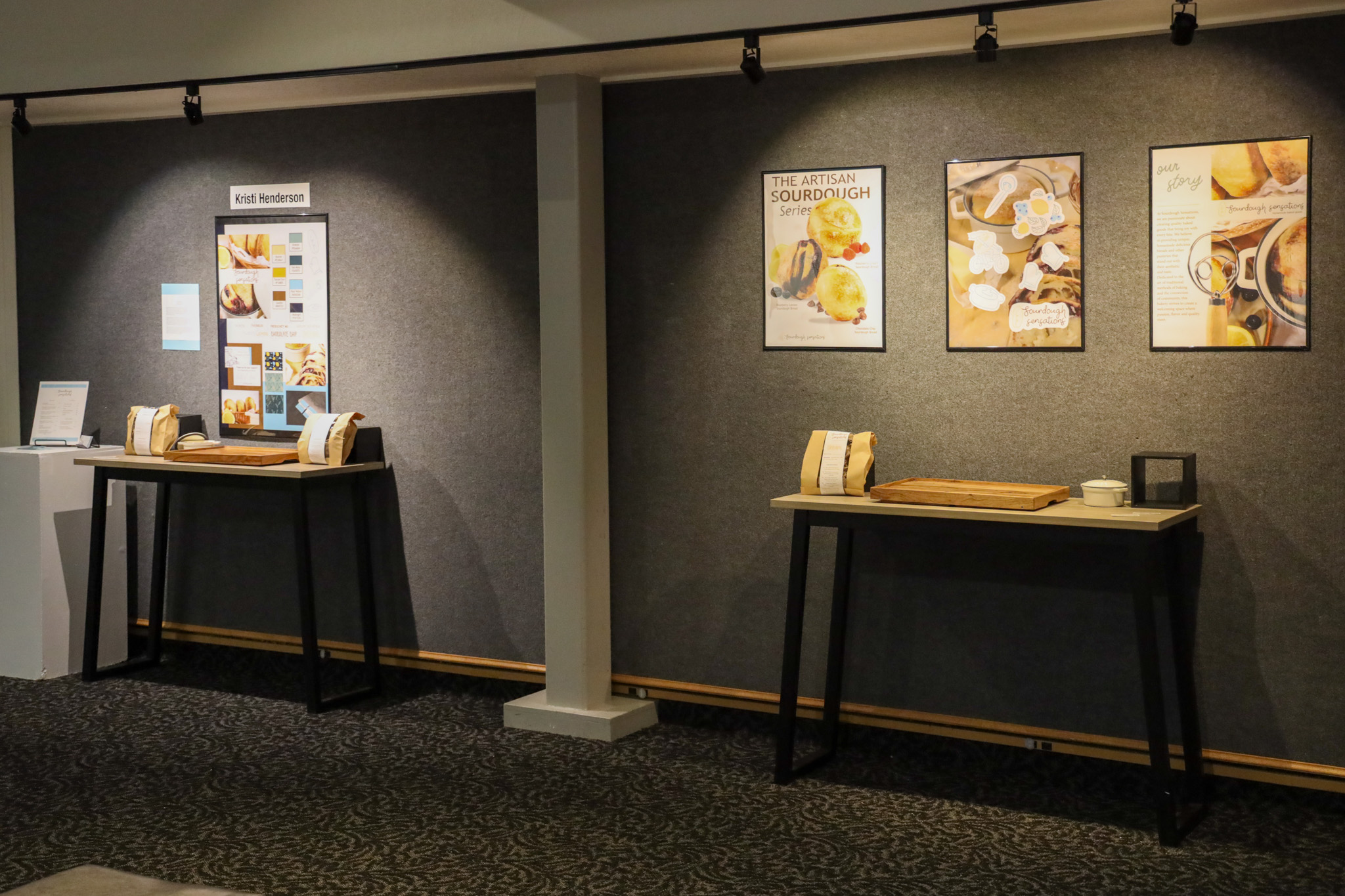 Bread exhibit at an angle