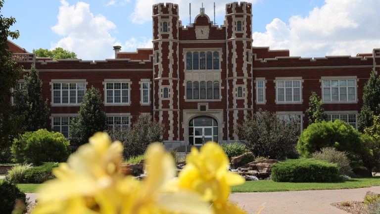 Flowers near Pioneer Hall