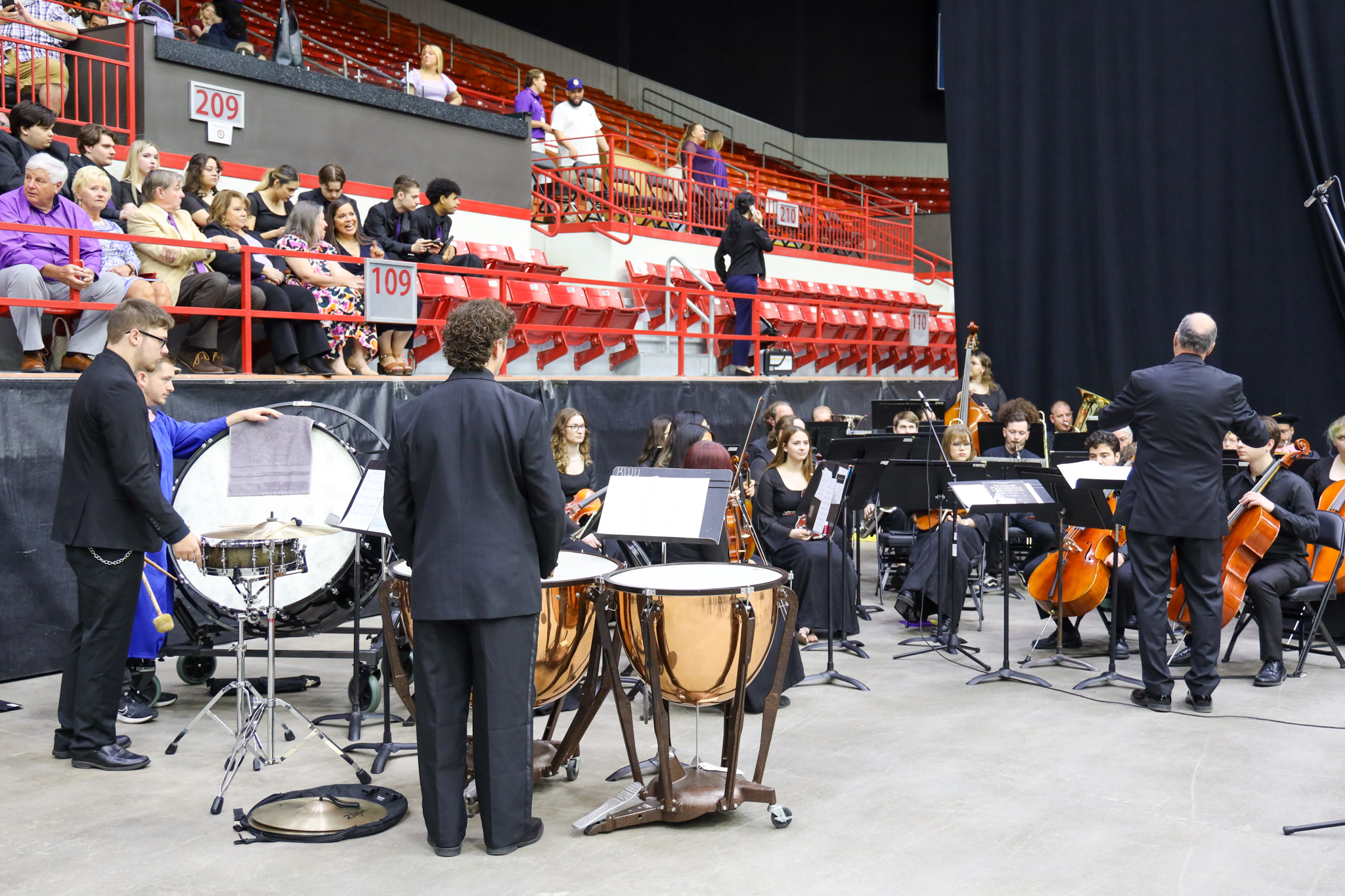 Band warming up