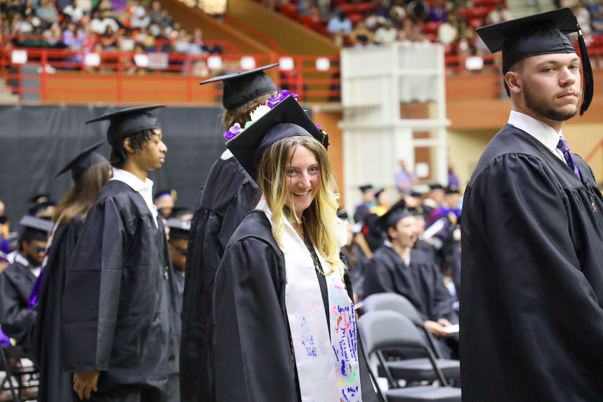Female student posing at graduation