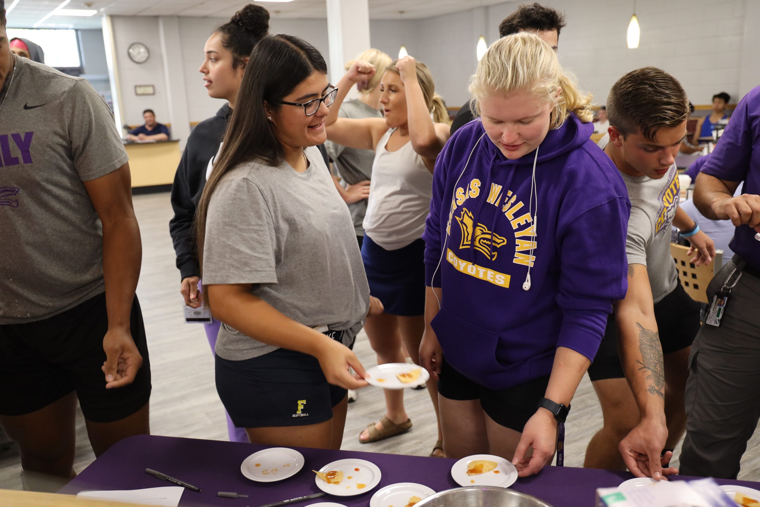 Students in cafeteria