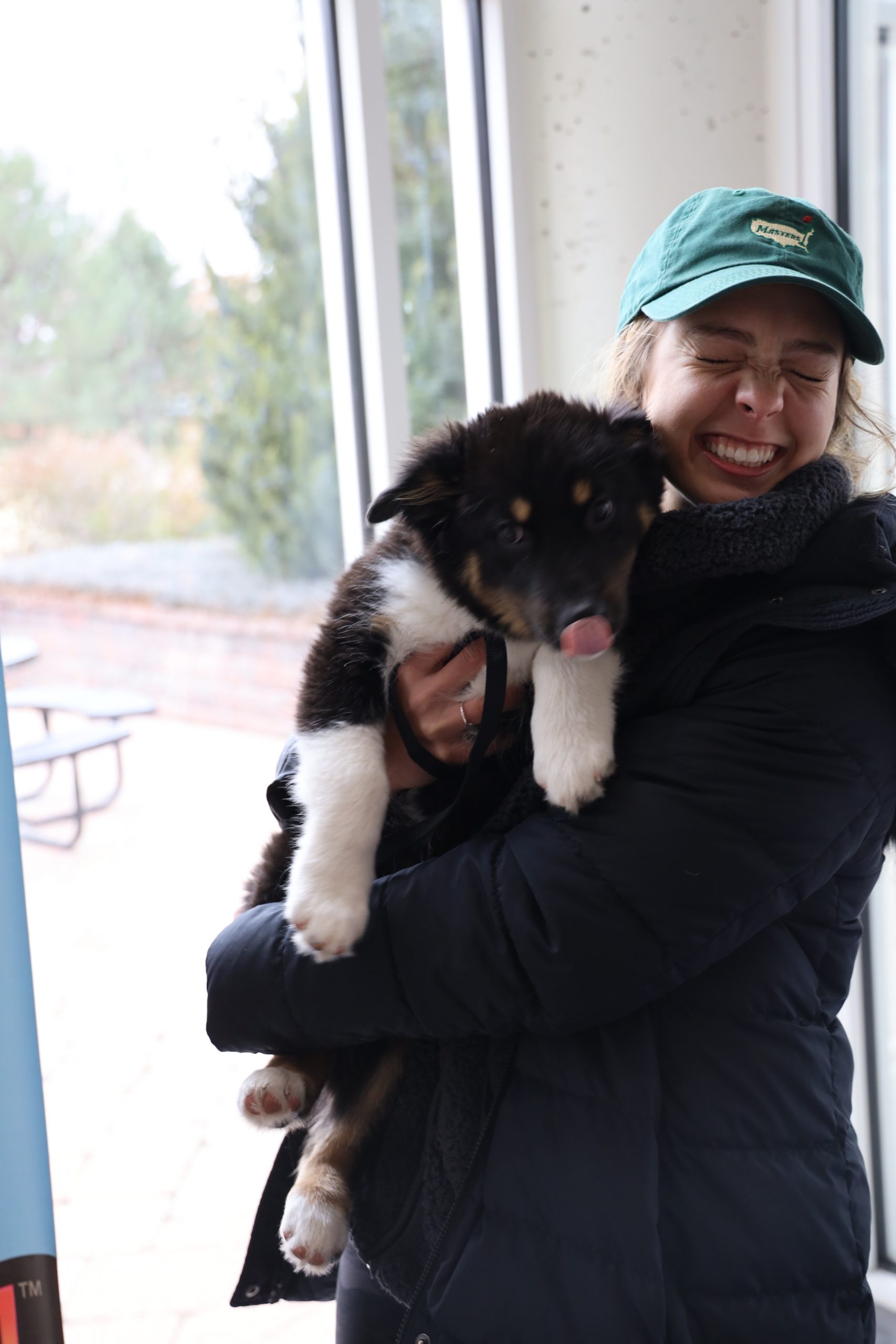 Student with dog