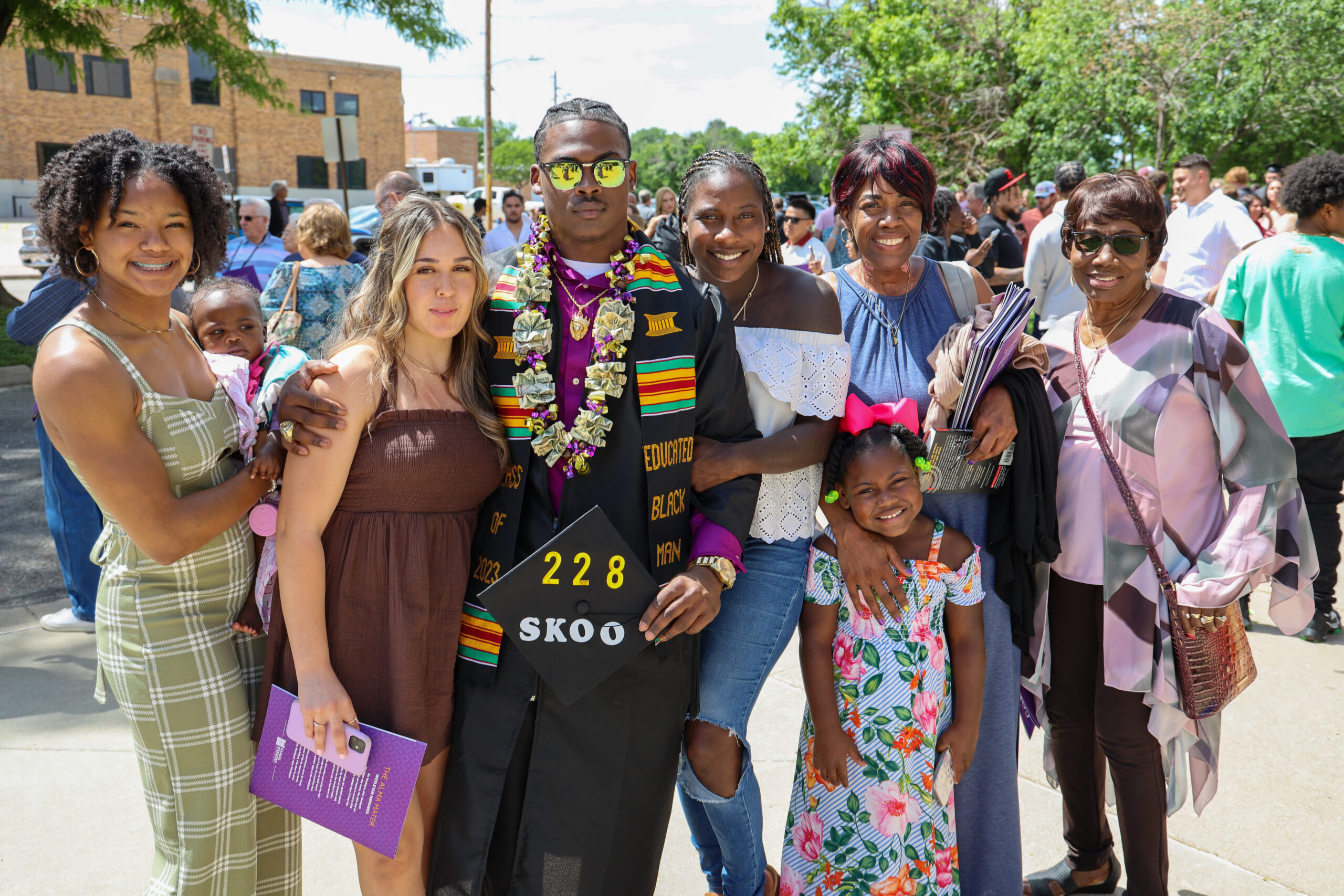 Graduate with family