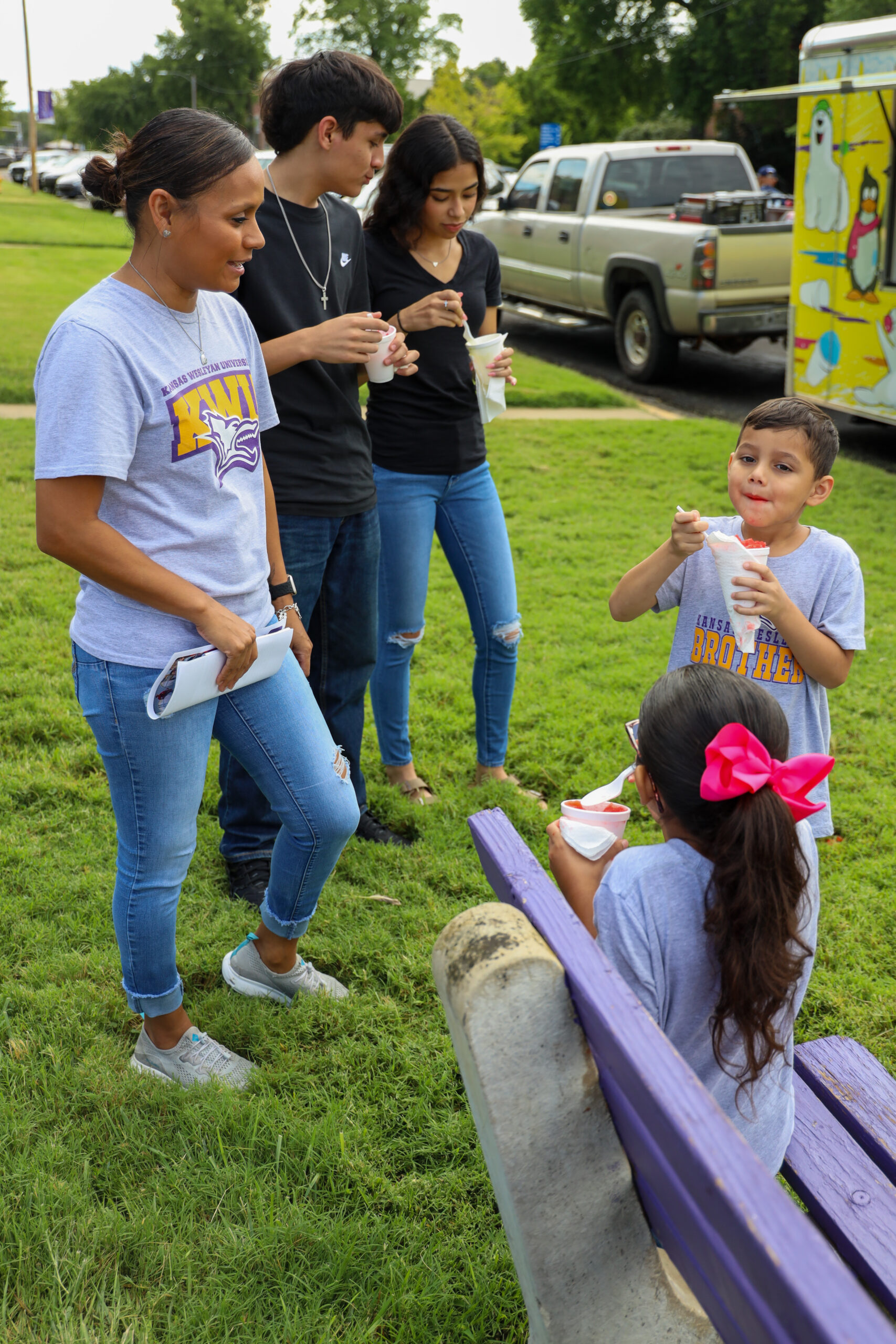 Family on campus