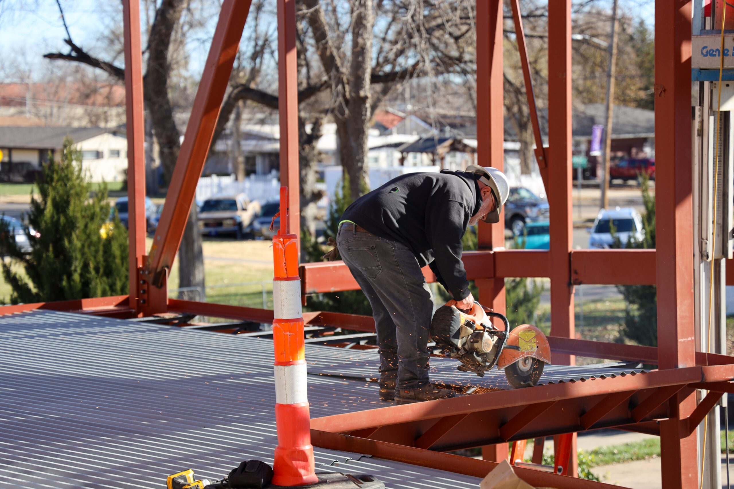 Man doing construction work