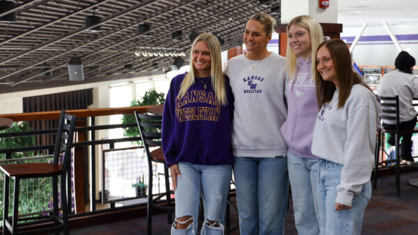 Female students in Brown Mezzanine