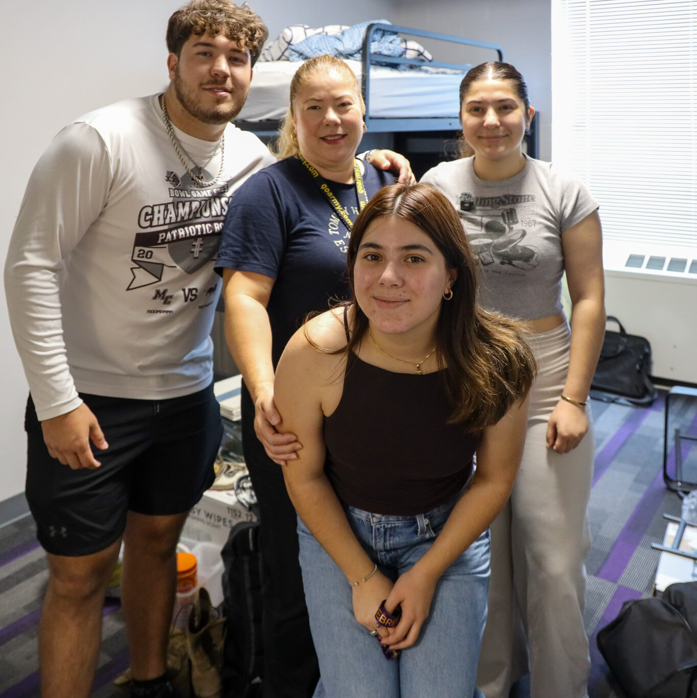 Family in residence hall