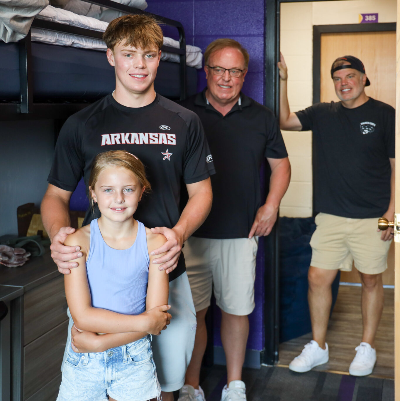 Family in residence hall
