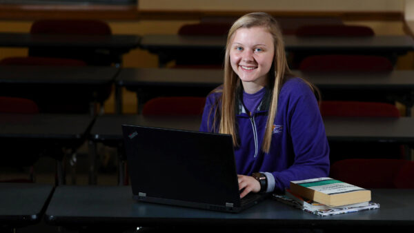 Student in classroom