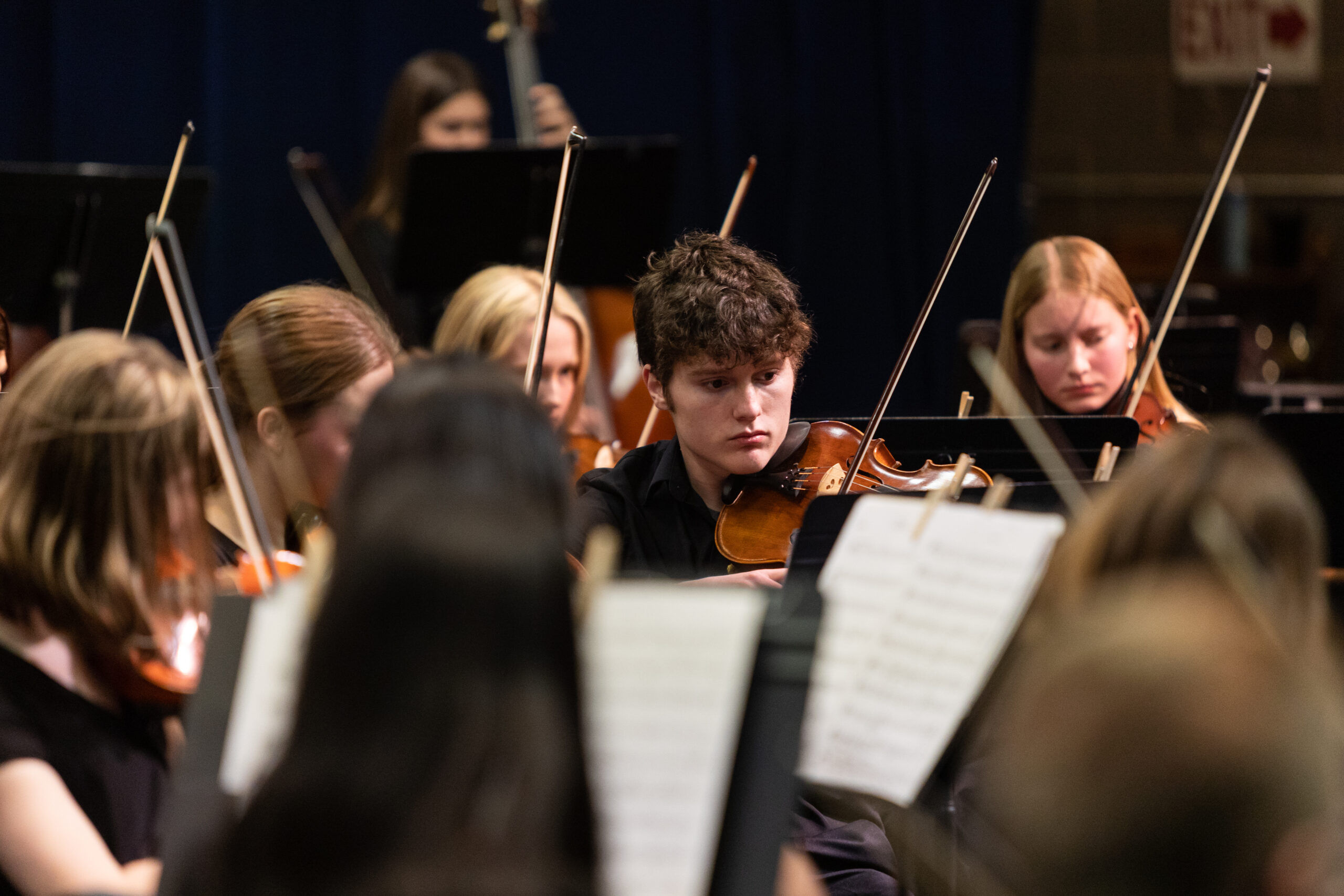 Orchestra playing