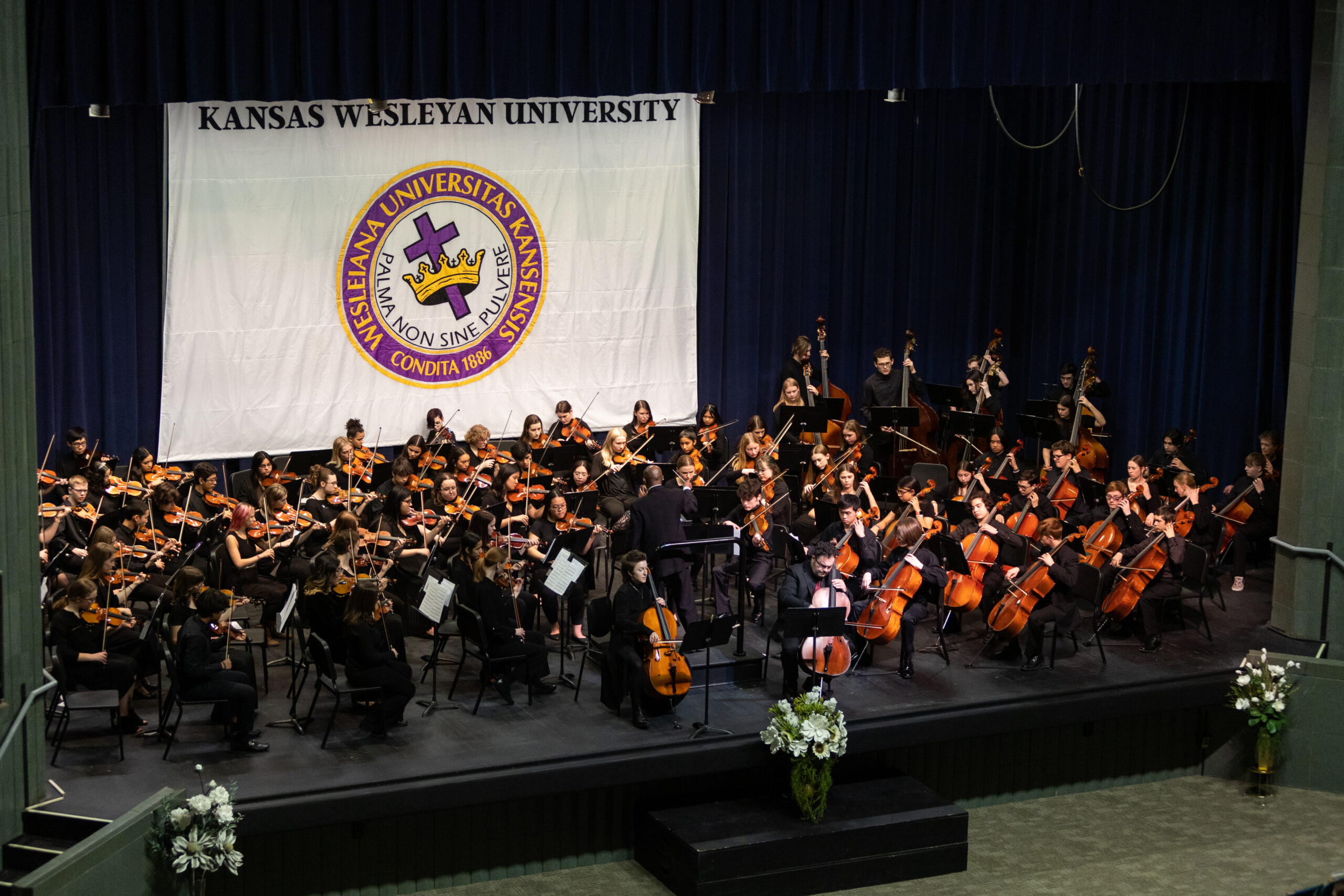 Orchestra playing