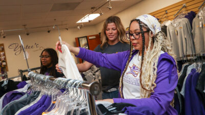 Students shopping in Yotee's