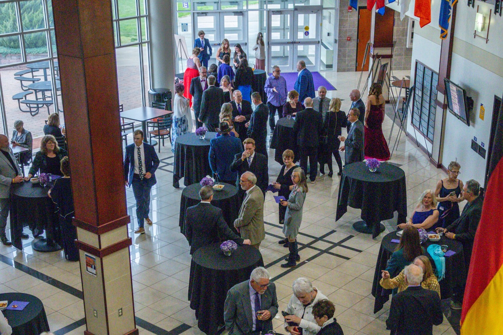 Balcony view of gala attendees