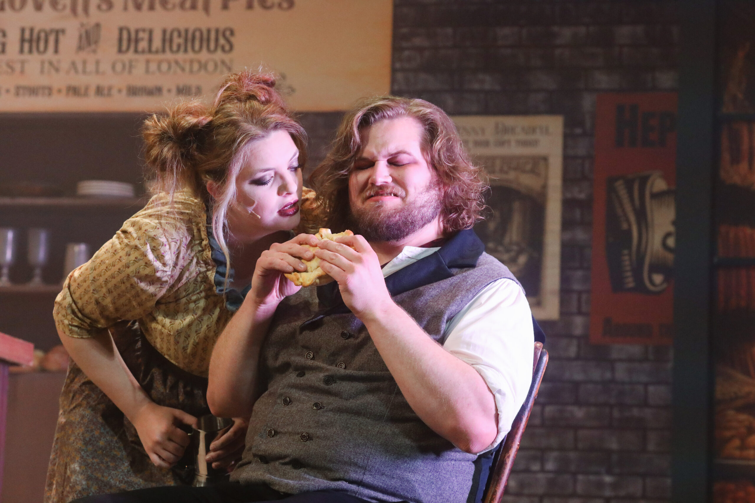 Students performing in Sweeney Todd