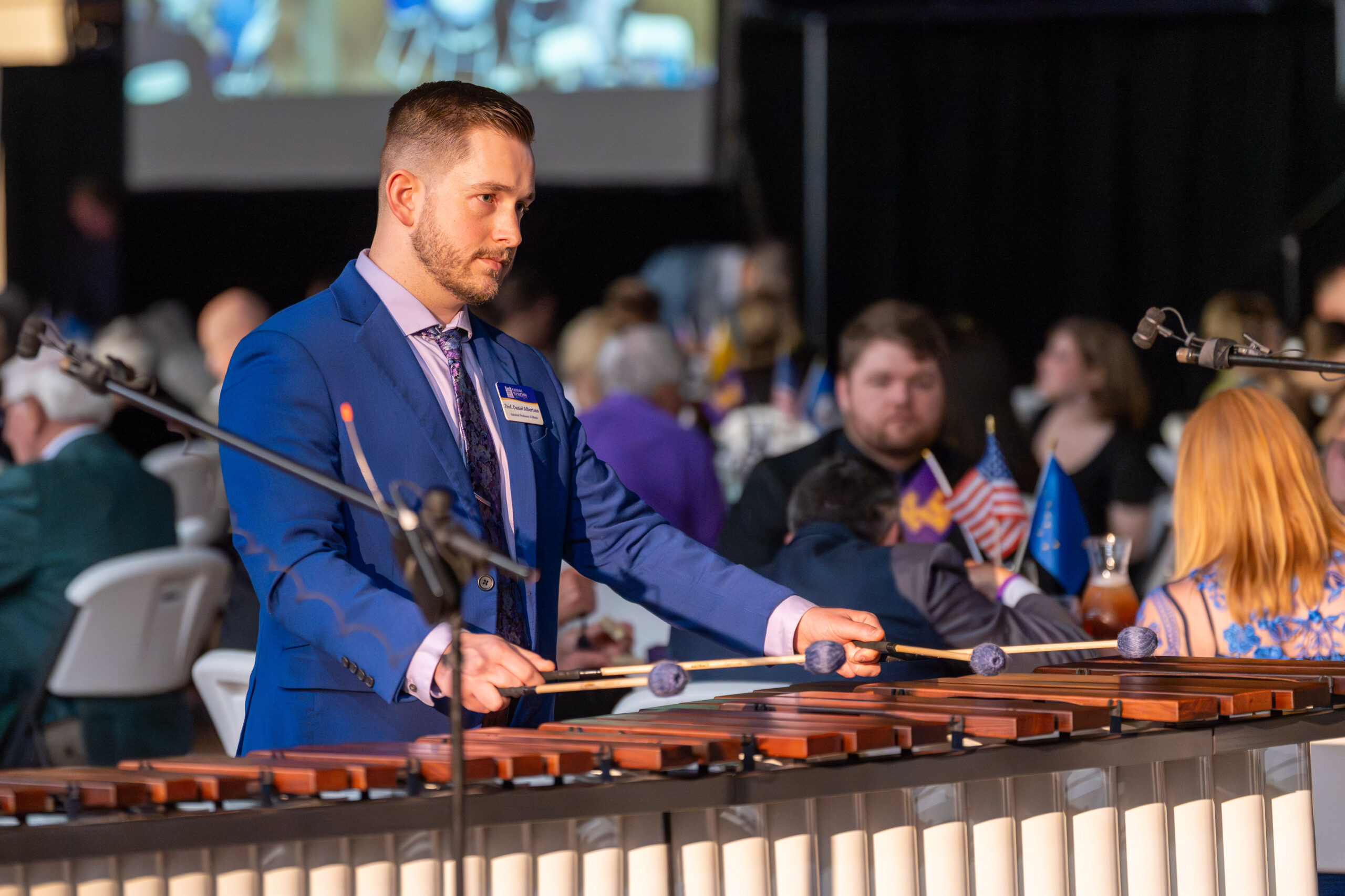 Man playing instrument