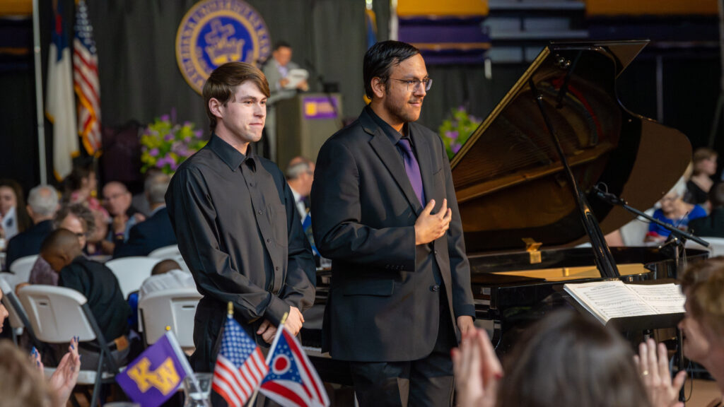 Pair of instrumental performers at gala
