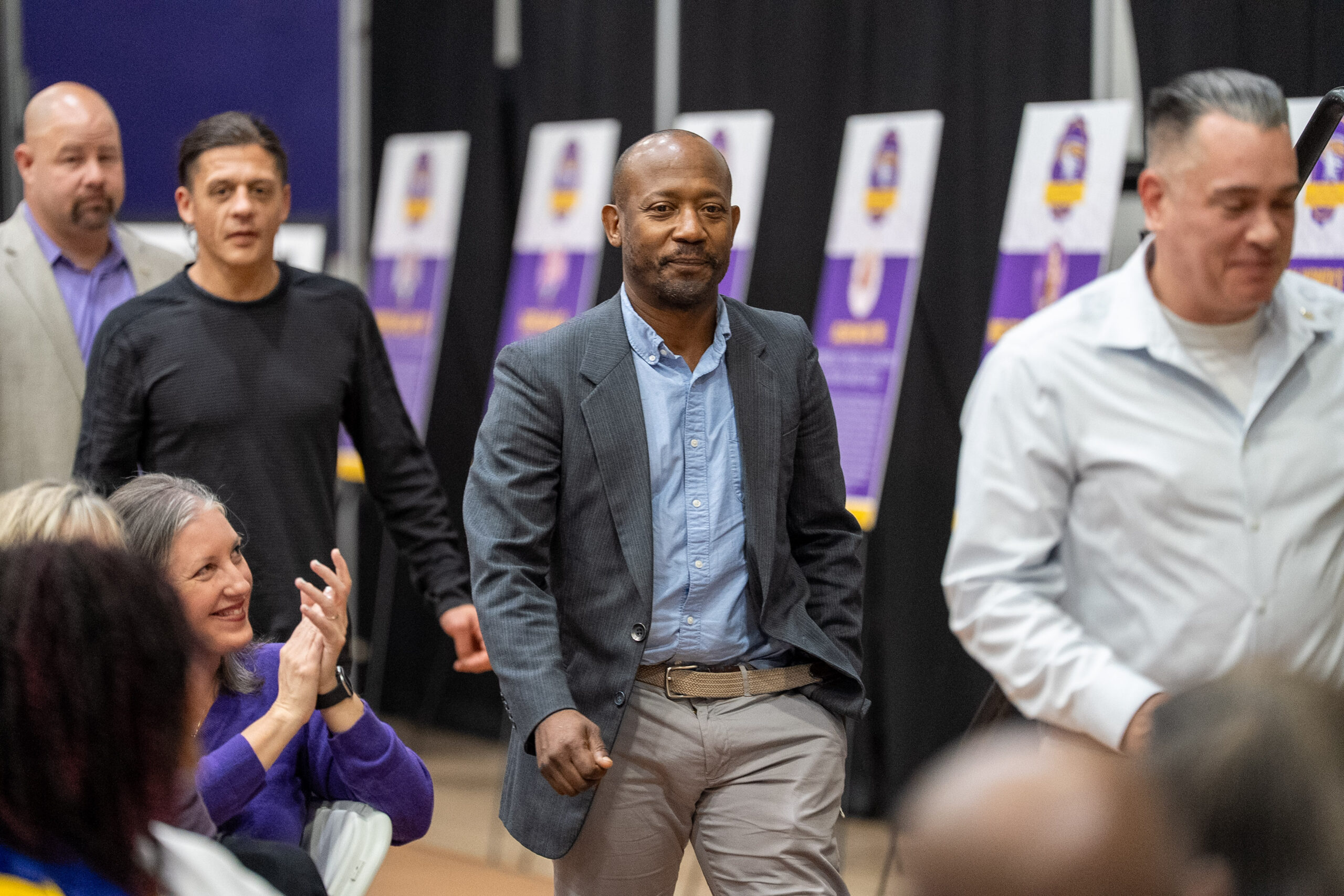 Group of men walking up