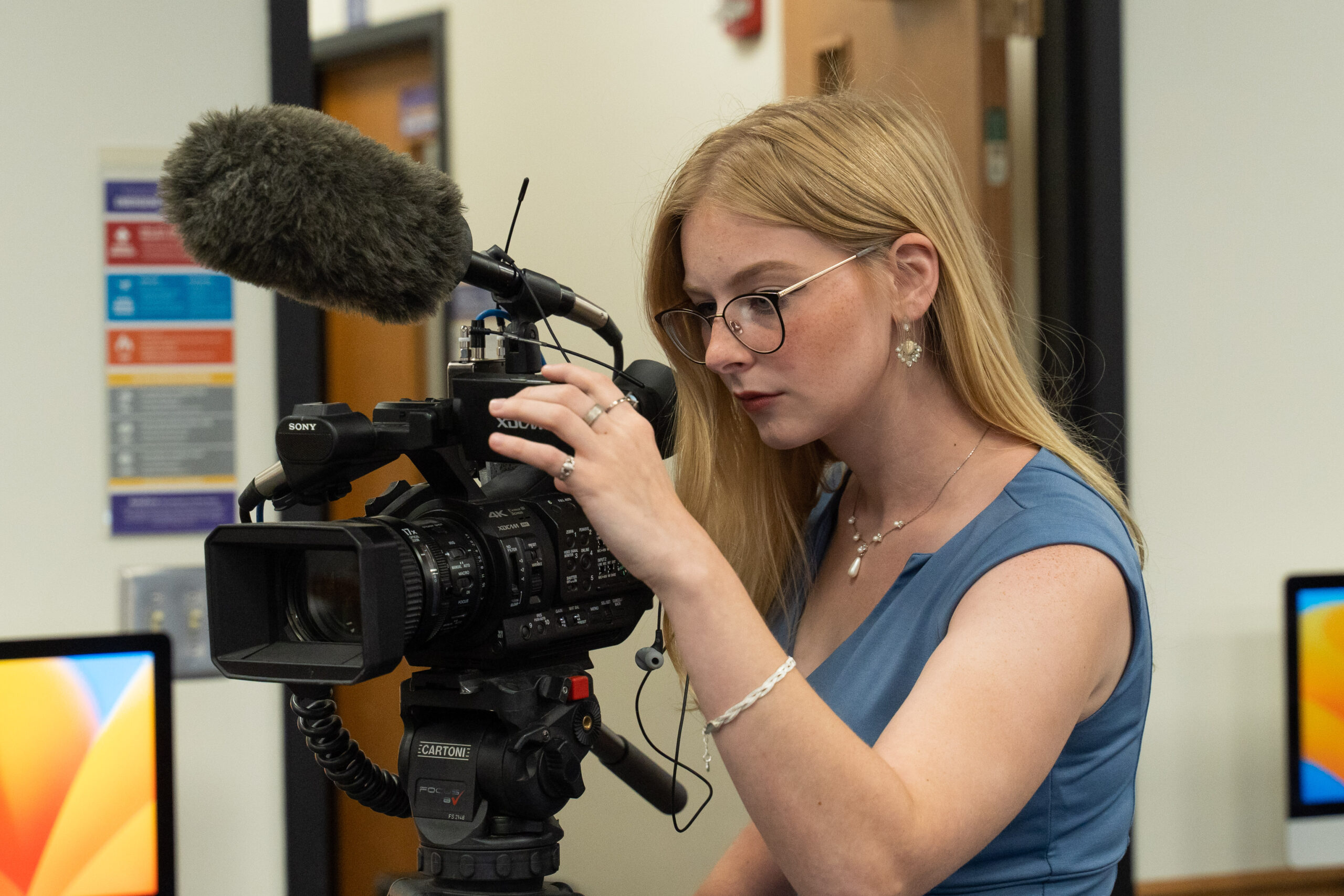 Media visiting campus