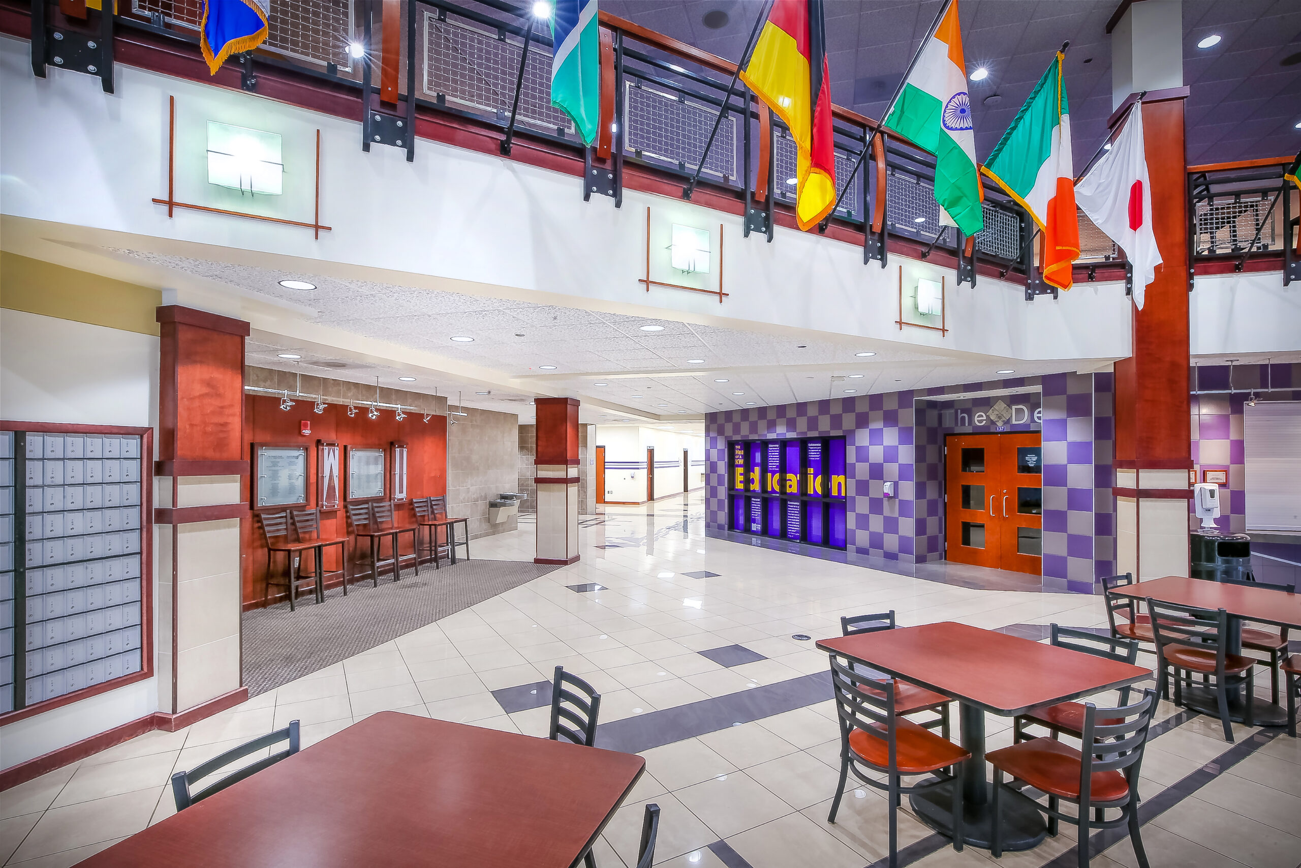 View of balcony in student activities center