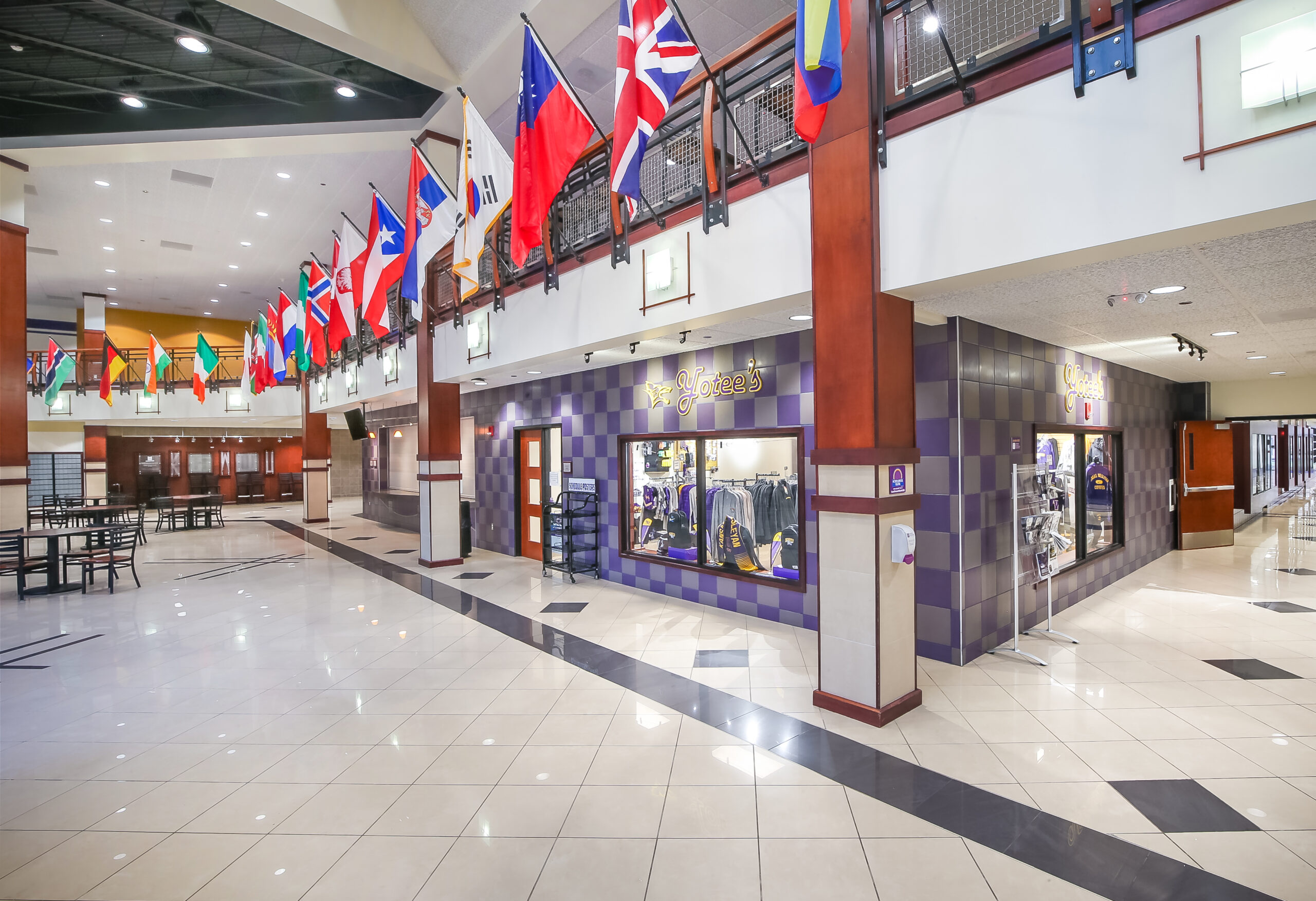 Angled view of gift shop in Students Activity Center