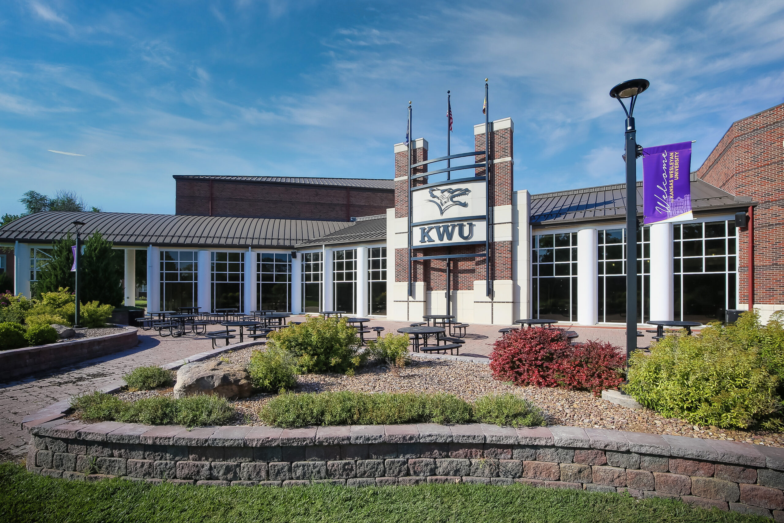 Angled shot of student activities center