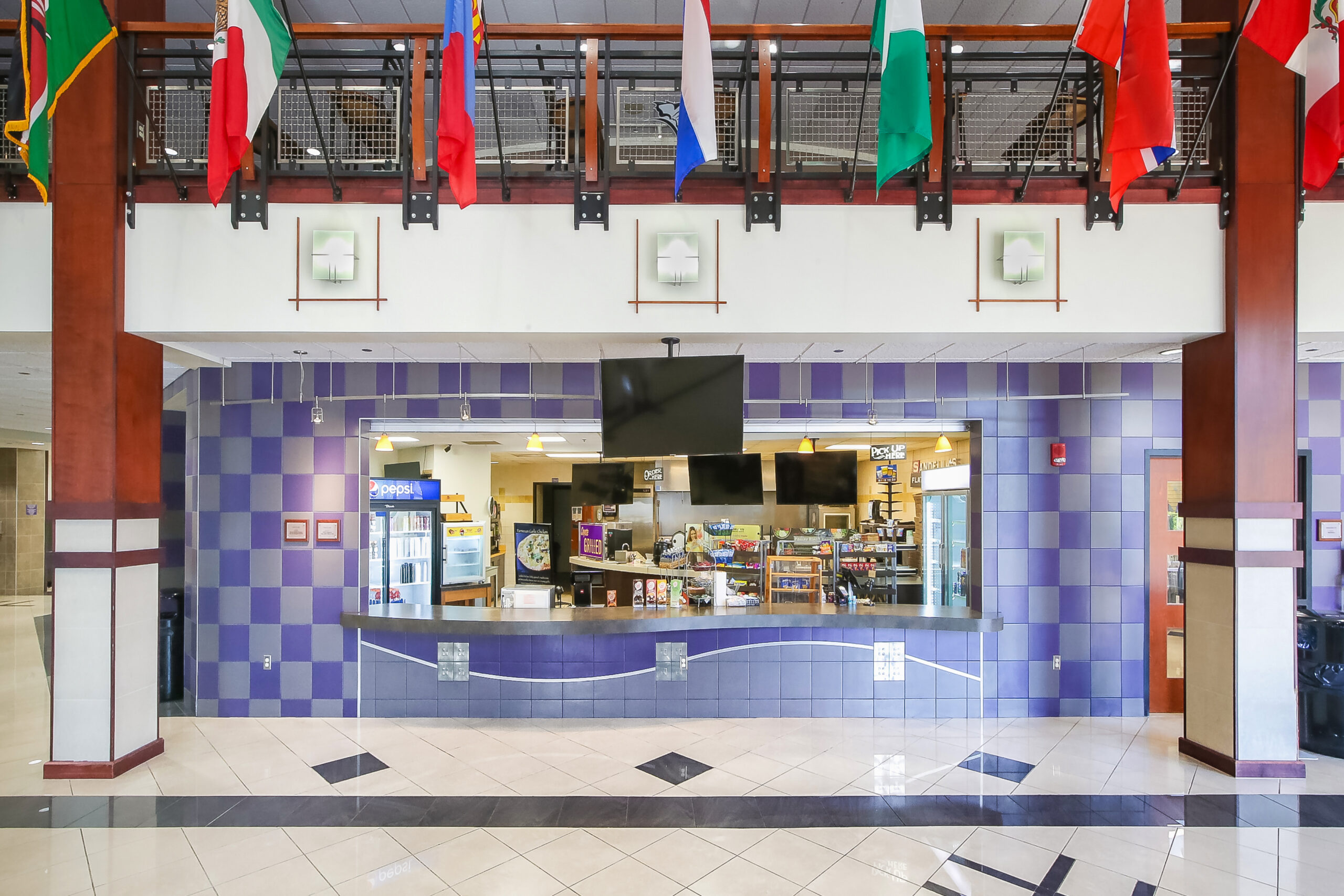 Front view of concession stand