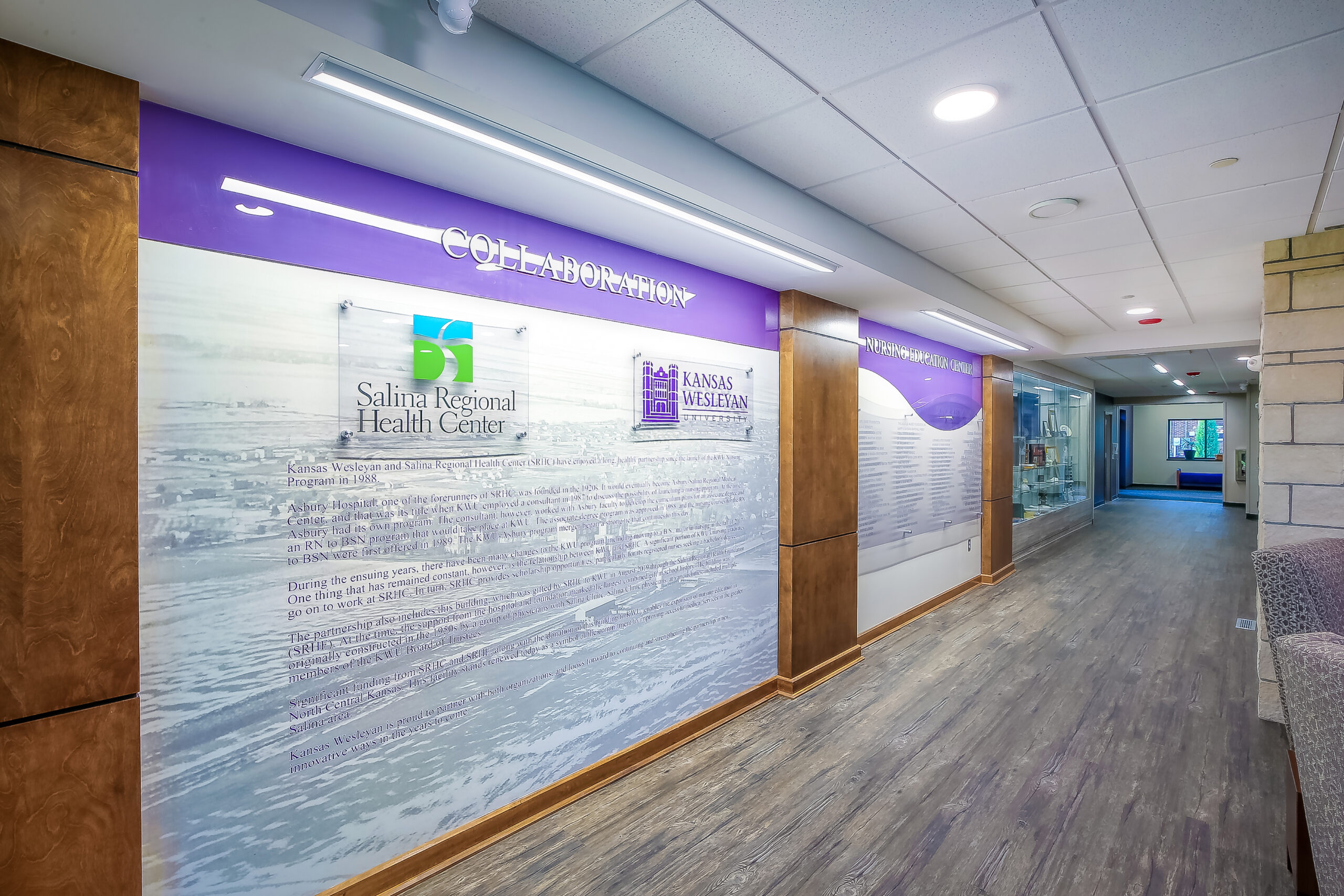 Hallway showcasing collaboration with Salina Regional Health Center