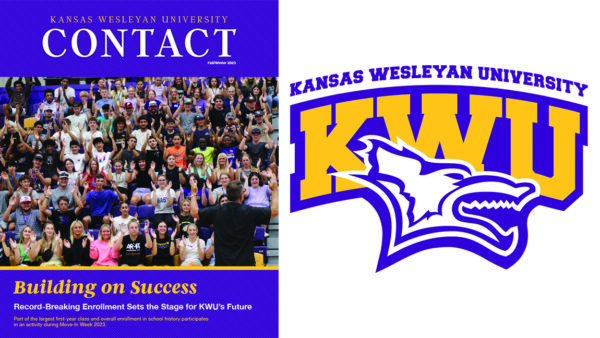 Magazine cover with logo