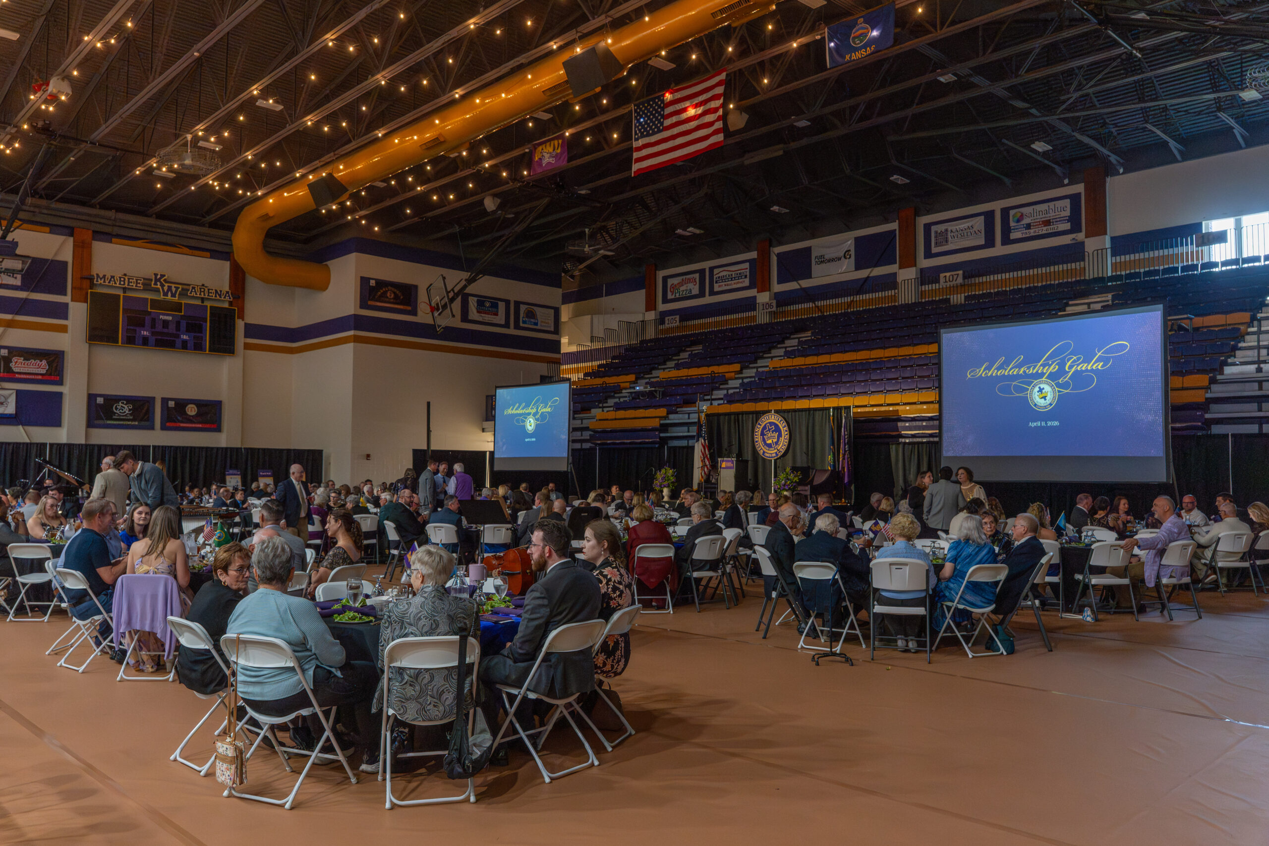Angled shot of scholarship gala