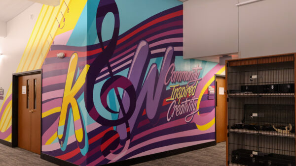 Mural in music center.