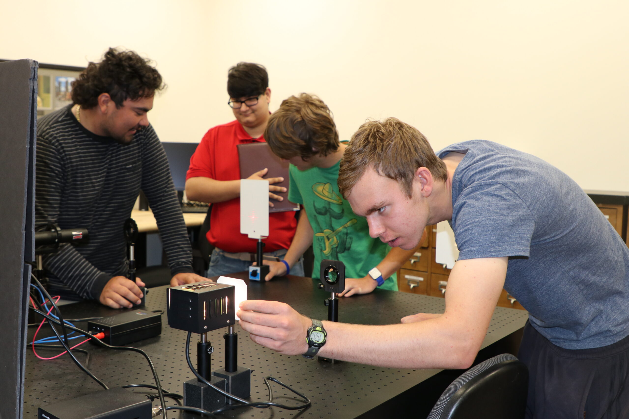 Students in physics lab