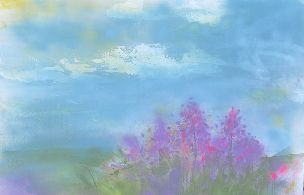 Cody sanders painting of flowers