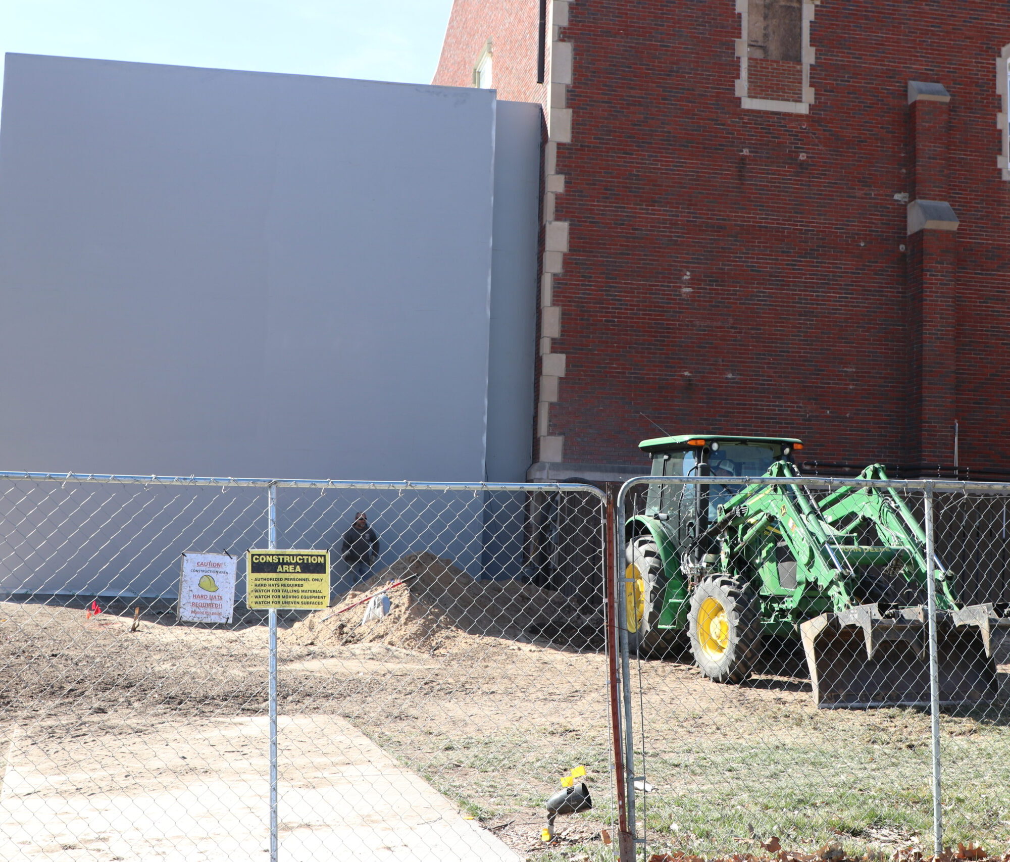 Front loader at construction