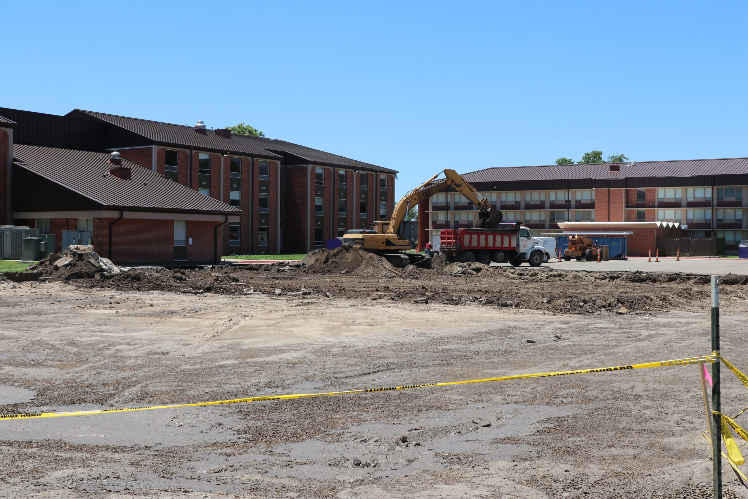 New parking lot, open dirt