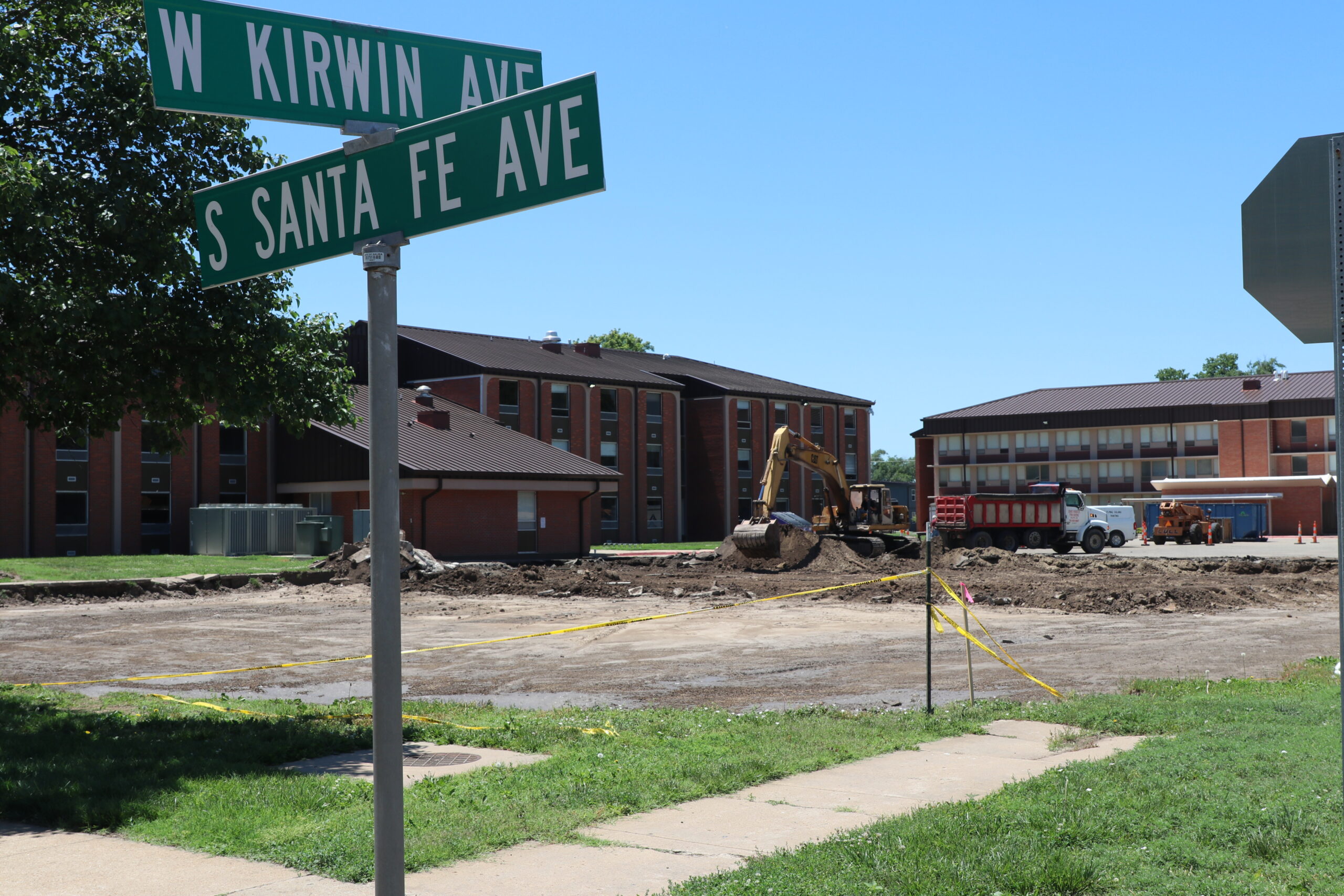 New parking lot, open dirt