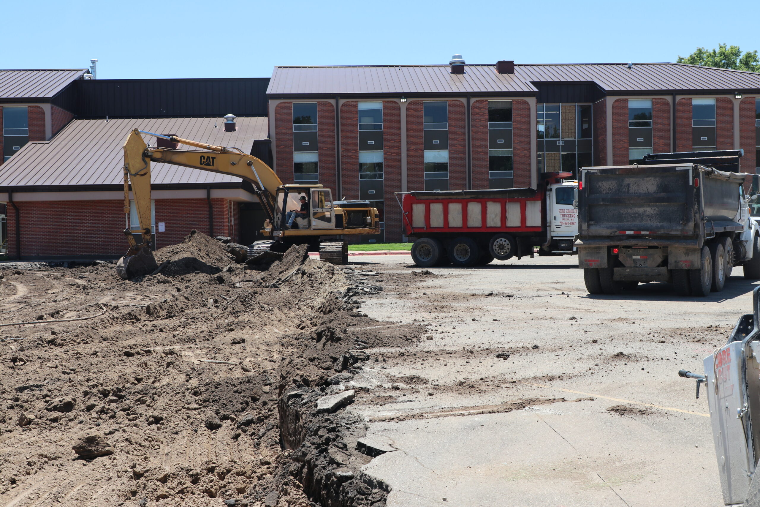 New parking lot, open dirt