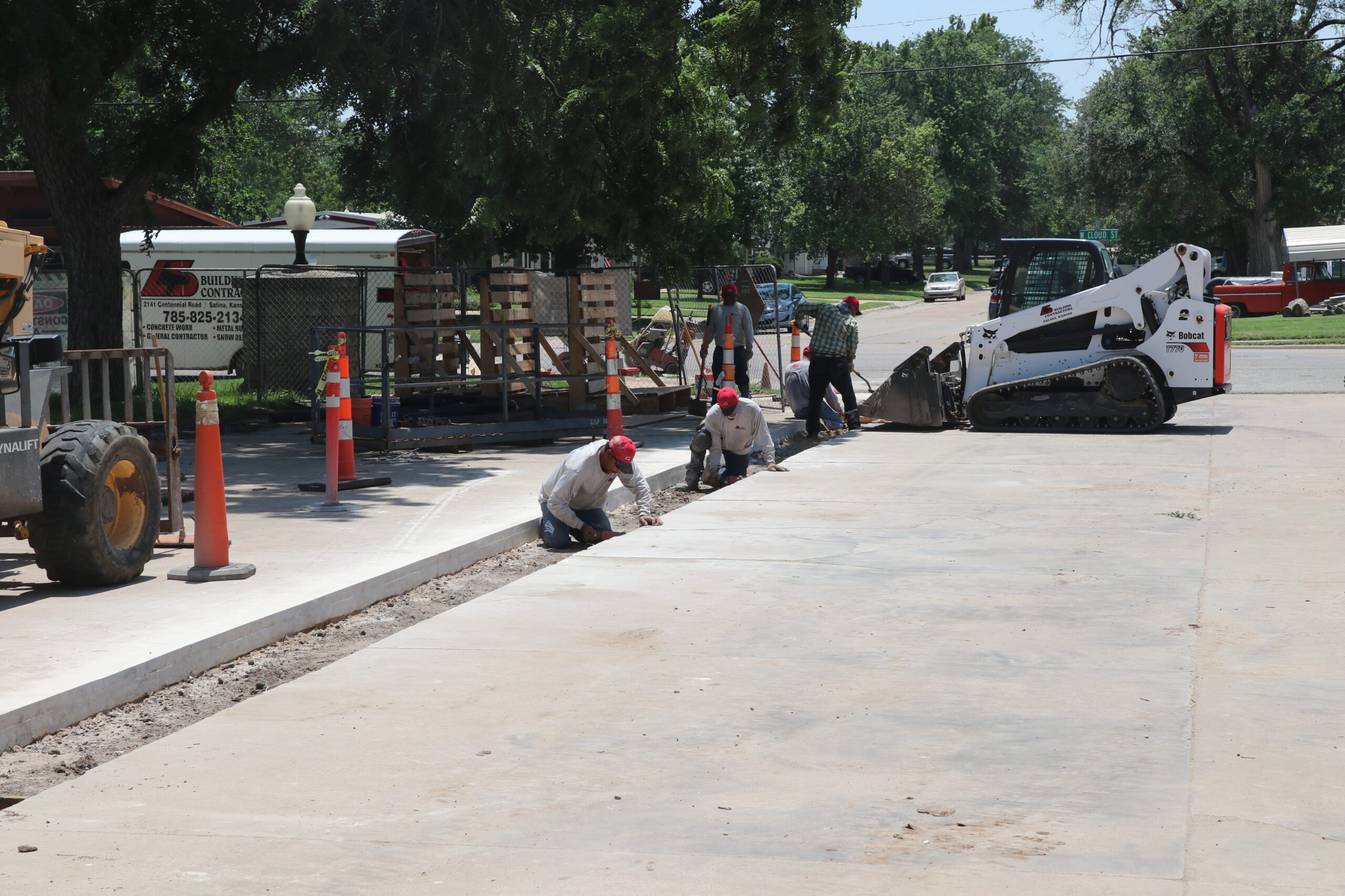 Exterior construction outside Pioneer