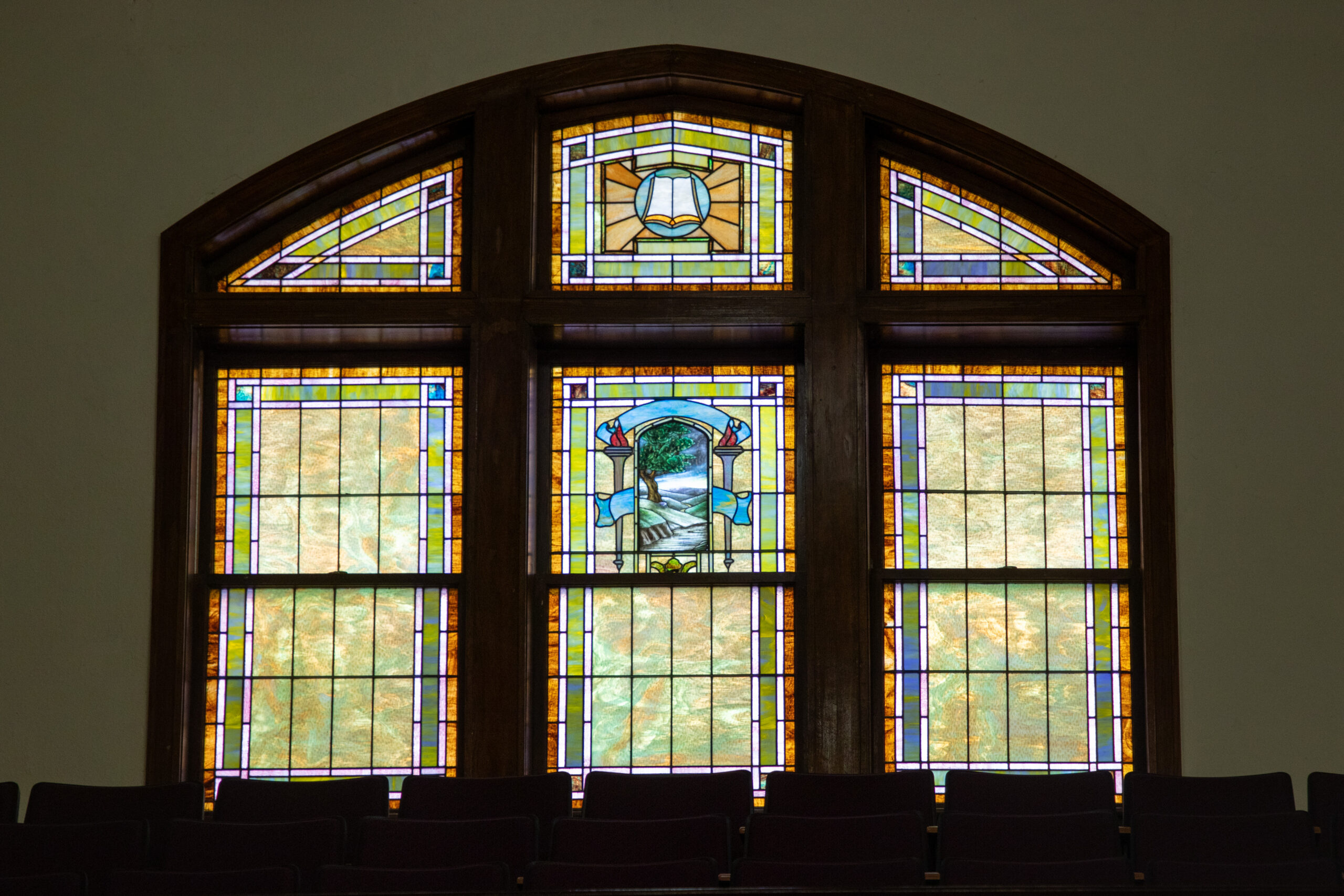 Large stain glass window