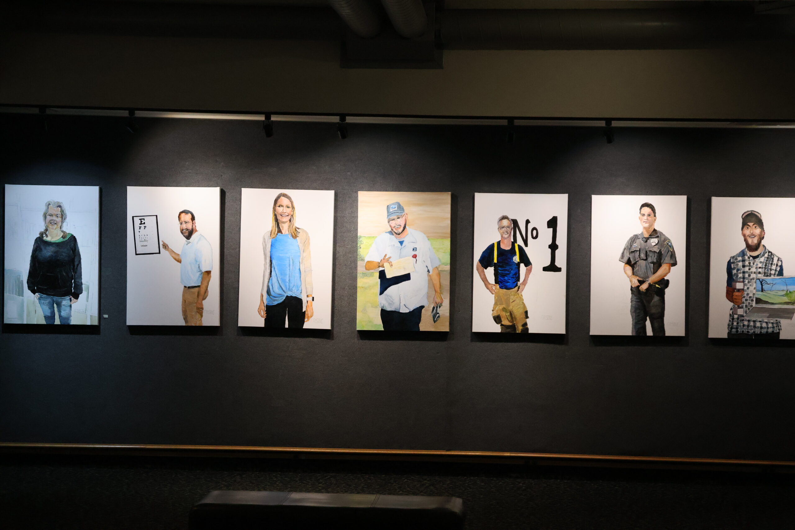 Painted portraits of people in various occupations