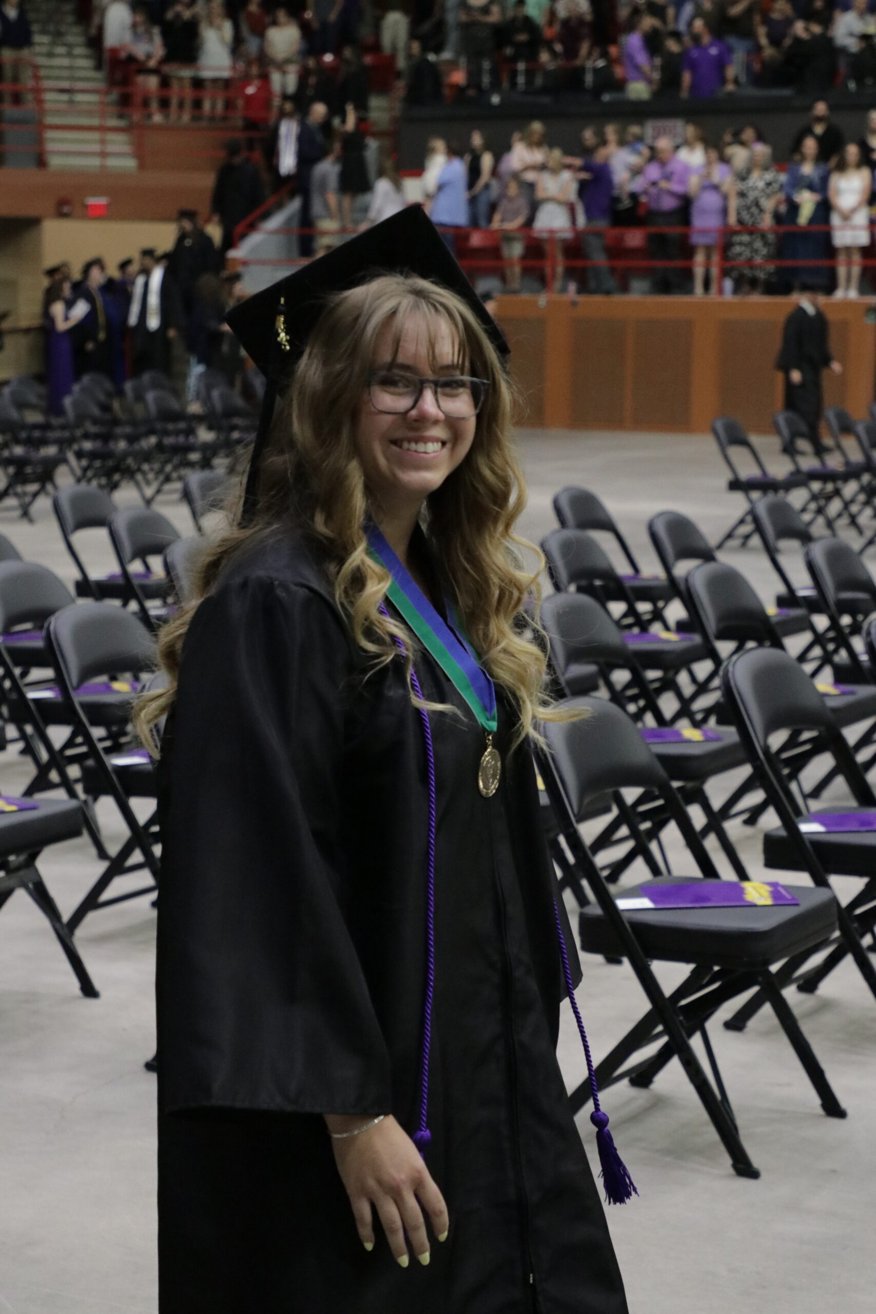Woman in cap and gown