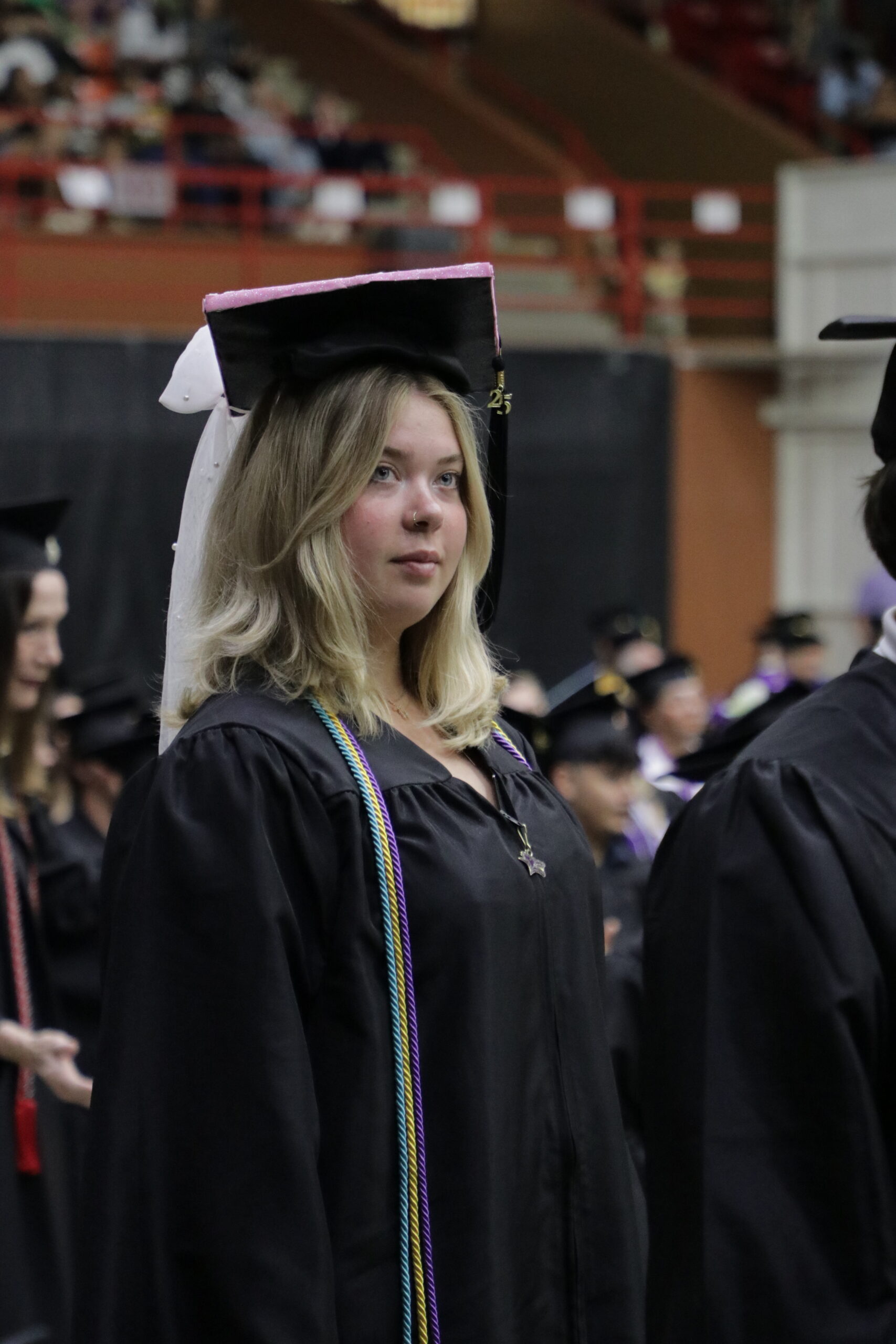 Woman in cap and gown