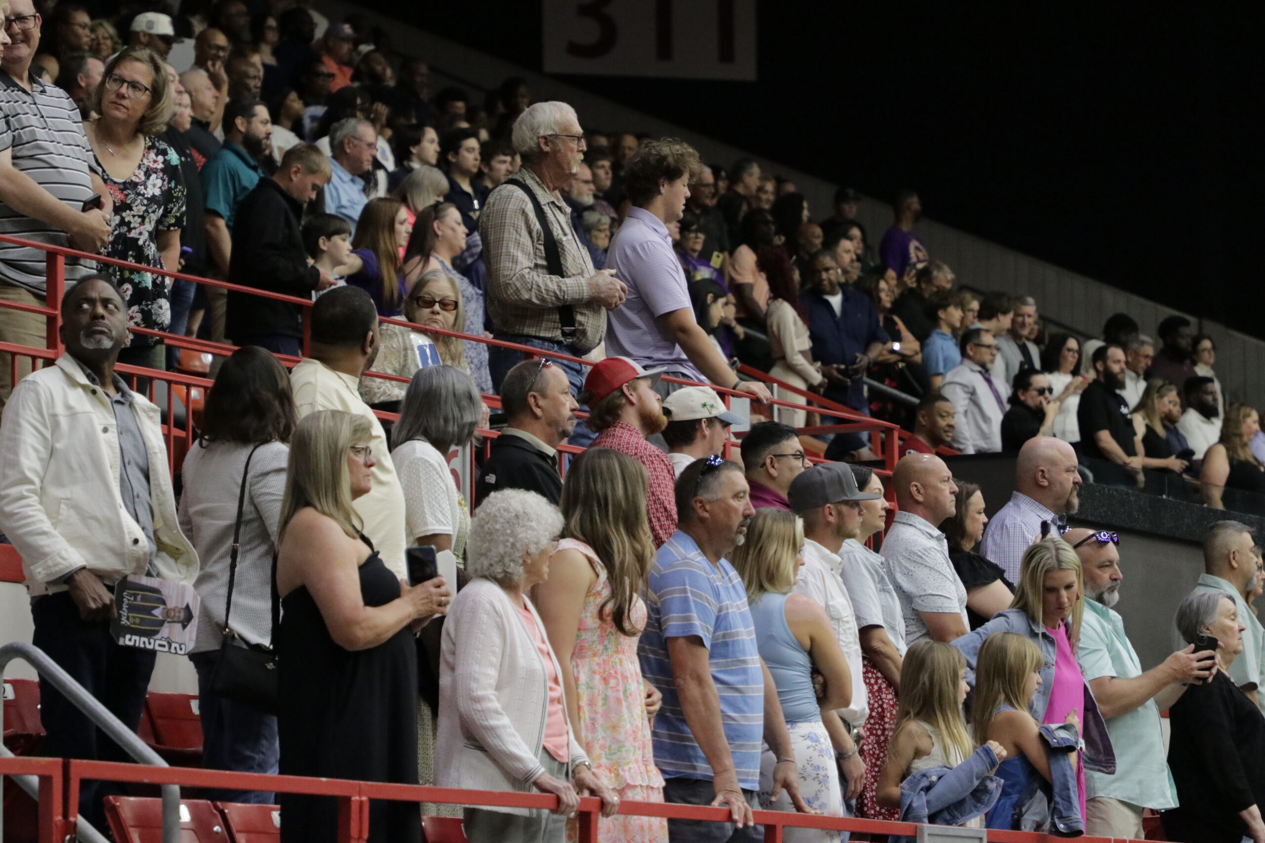 Large group of crowd at graduation