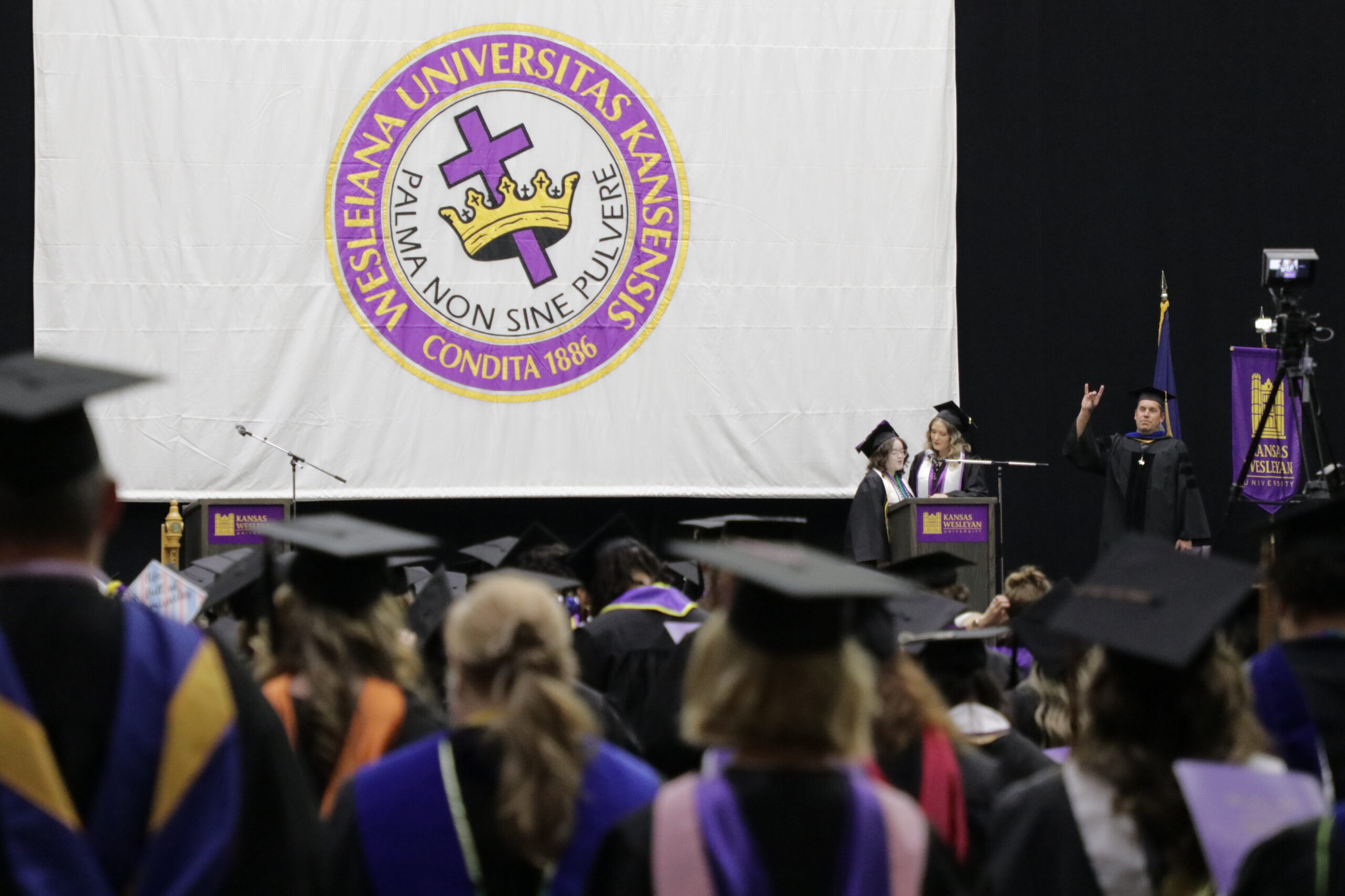 Stage shot at graduation