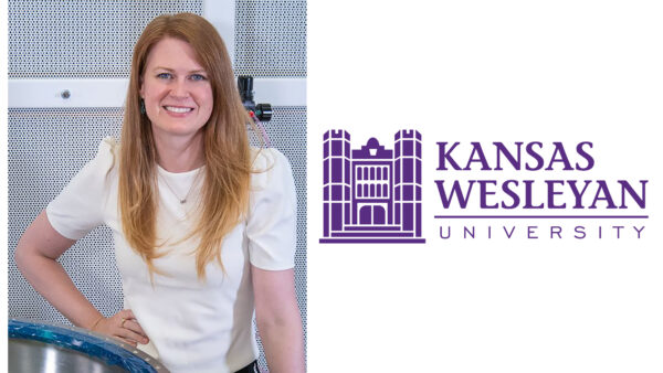 Photo of woman and KWU logo