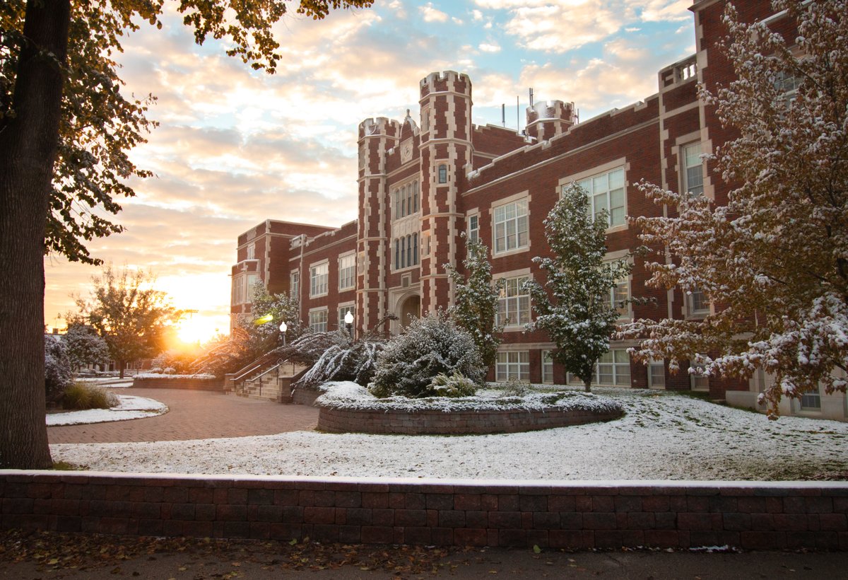 Pioneer Hall in snow